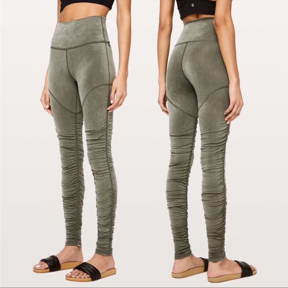 Lululemon grey sage into something leggings